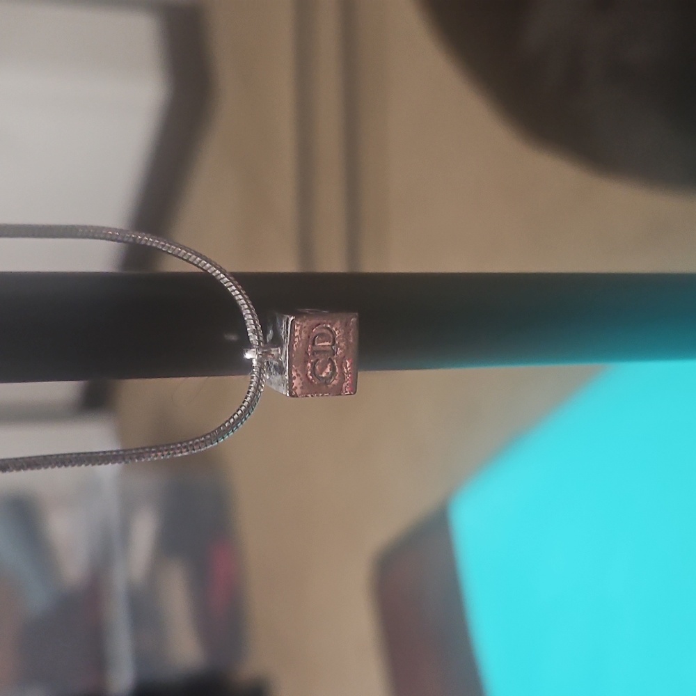 Dior Silver Necklace with CD Pendant - Picture 6 of 8